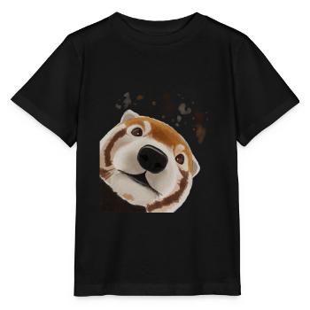 Neugieriger Roter Panda - Stanley/Stella Kinder T-Shirt MINI CREATOR  - Schwarz - Vorne - Mikhail (115cm)