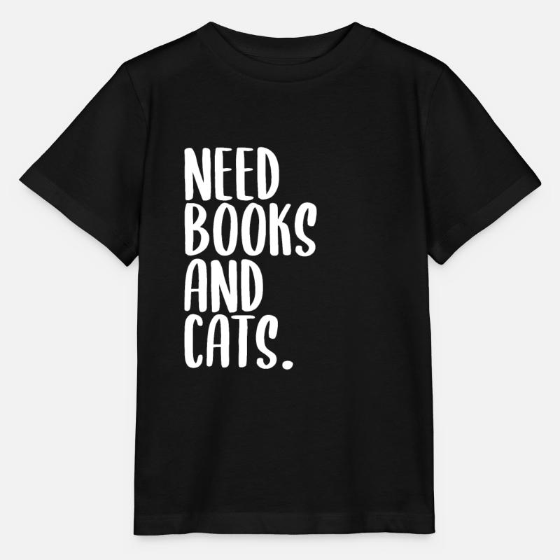 Livres et chats disant - T-shirt bio MINI CREATOR Stanley/Stella Enfant - noir