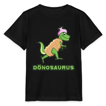 DÖNOSAURUS, Döner Saurier Dinosaurier Kebap Dino - Stanley/Stella Kinder T-Shirt MINI CREATOR  - Schwarz - Vorne - Mikhail (115cm)