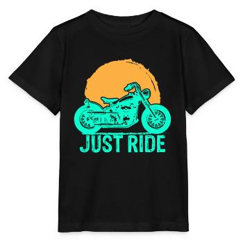 Biker Motorcyclist Two-wheeler - Stanley/Stella MINI CREATOR Kids’ T-Shirt - black - Front - Mikhail (115cm)