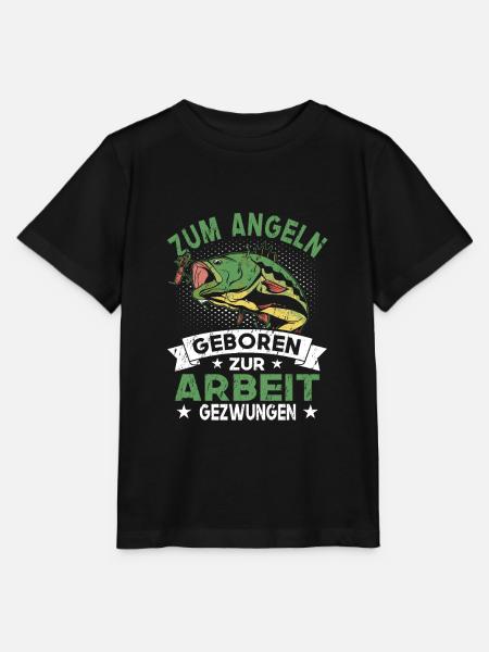 Zum Angeln geboren zur Arbeit gezwungen - Fischen - Stanley/Stella Kinder T-Shirt MINI CREATOR  - Schwarz