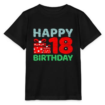 18th birthday - Stanley/Stella MINI CREATOR Kids’ T-Shirt - black - Front - Mikhail (115cm)