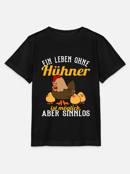 Huhn - Ein Leben ohne Hühner - Stanley/Stella Kinder T-Shirt MINI CREATOR - Schwarz