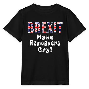 Brexit Make Remoaners Cry - Stanley/Stella MINI CREATOR Kids’ T-Shirt - black - Front - Mikhail (115cm)