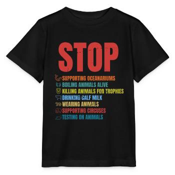Save The Planet - Animal Rights Organization - - T-shirt bio MINI CREATOR Stanley/Stella Enfant - noir - Devant - Mikhail (115cm)