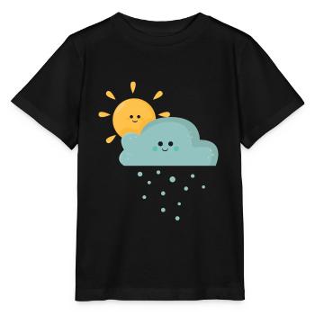 Printemps fleurs de printemps soleil pluie - T-shirt bio MINI CREATOR Stanley/Stella Enfant - noir - Devant - Mikhail (115cm)