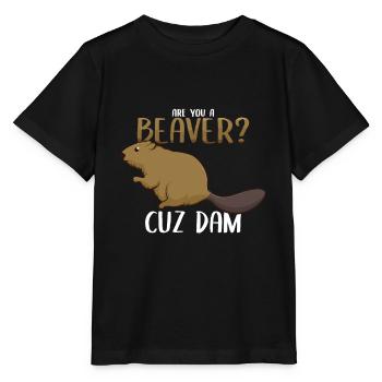 Bist du ein Biber? - Stanley/Stella Kinder T-Shirt MINI CREATOR  - Schwarz - Vorne - Mikhail (115cm)