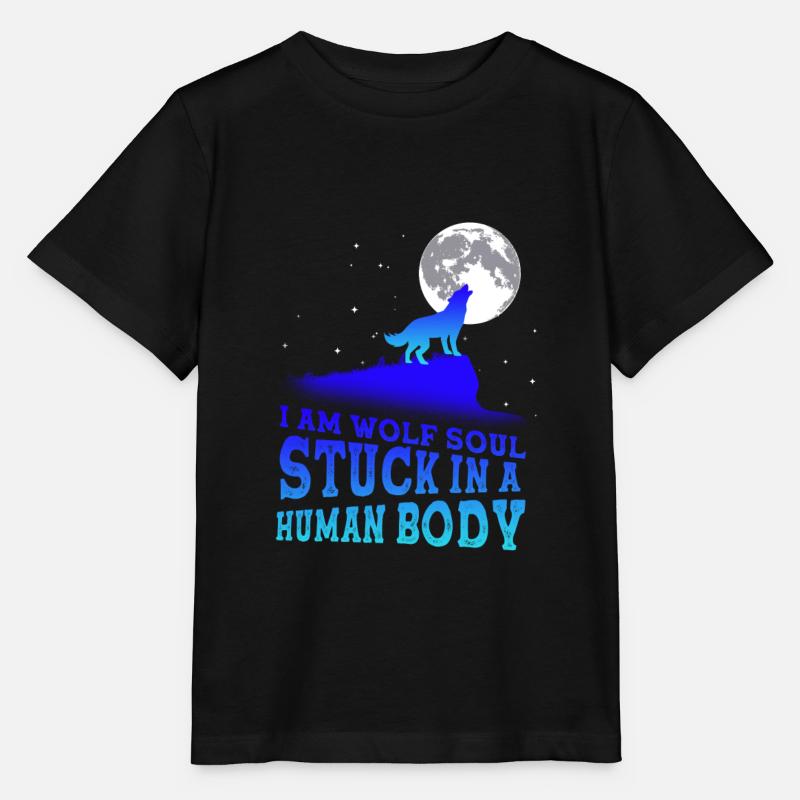 Wolf Wolves Wolf Pack Leader Wolf Werewolf - T-shirt bio MINI CREATOR Stanley/Stella Enfant - noir