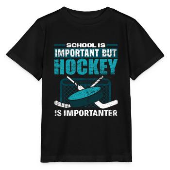 Eishockey Schule - Stanley/Stella Kinder T-Shirt MINI CREATOR  - Schwarz - Vorne - Mikhail (115cm)