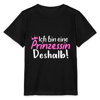 Je suis une princesse, c'est pourquoi - T-shirt bio MINI CREATOR Stanley/Stella Enfant - noir - Devant - Mikhail (115cm)