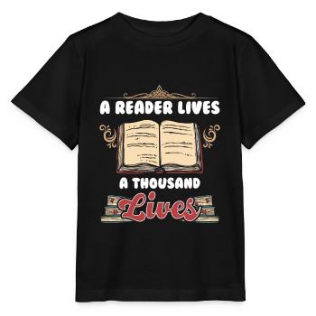 Lesen - Stanley/Stella Kinder T-Shirt MINI CREATOR  - Schwarz - Vorne - Mikhail (115cm)