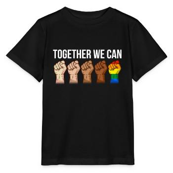 Anti racisme noir lgbtq droits de l'homme - T-shirt bio MINI CREATOR Stanley/Stella Enfant - noir - Devant - Mikhail (115cm)