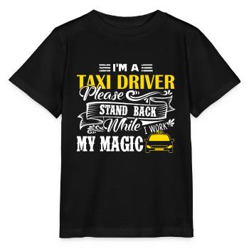 Chauffeur de taxi Je suis chauffeur de taxi - T-shirt bio MINI CREATOR Stanley/Stella Enfant - noir - Devant - Mikhail (115cm)
