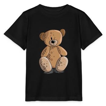 Teddy Bear Teddy Bear Cartoon Teddy bear Motif - Stanley/Stella MINI CREATOR Kids’ T-Shirt - black - Front - Mikhail (115cm)