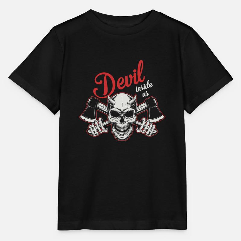 diable - T-shirt bio MINI CREATOR Stanley/Stella Enfant - noir