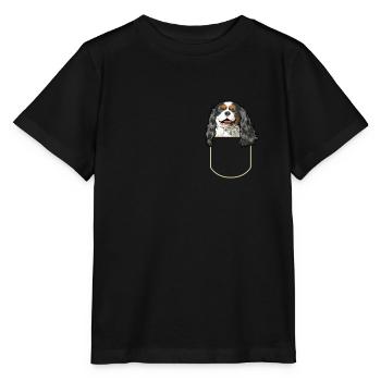 Cavalier King Charles Spaniel Idée cadeau - T-shirt bio MINI CREATOR Stanley/Stella Enfant - noir - Devant - Mikhail (115cm)