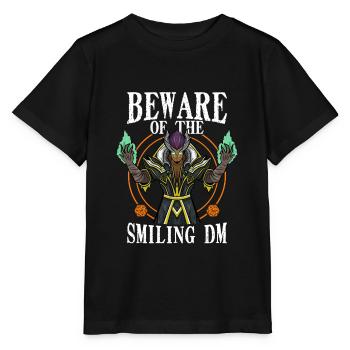 Beware Of The Smiling DM Funny RPG Gift TTRPG Role - Stanley/Stella Kinder T-Shirt MINI CREATOR  - Schwarz - Vorne - Mikhail (115cm)
