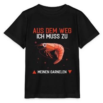 Garnele Shrimp - Aus dem Weg - Stanley/Stella Kinder T-Shirt MINI CREATOR  - Schwarz - Vorne - Mikhail (115cm)
