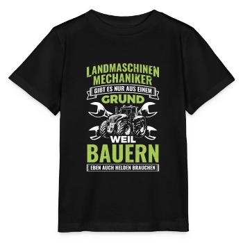 Landmaschinenmechaniker Mechaniker Landmaschinen - Stanley/Stella Kinder T-Shirt MINI CREATOR  - Schwarz - Vorne - Mikhail (115cm)