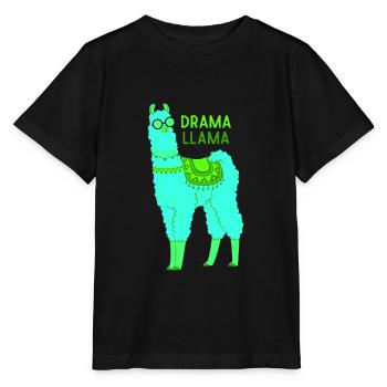 Lama lama dramatique - T-shirt bio MINI CREATOR Stanley/Stella Enfant - noir - Devant - Mikhail (115cm)
