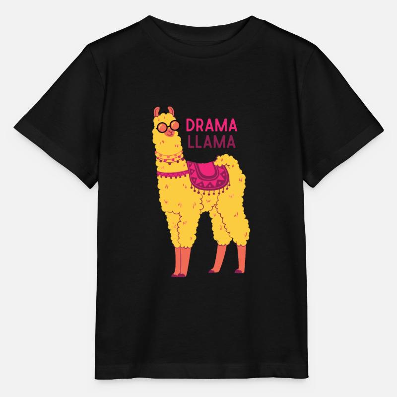 Lama lama dramatique - T-shirt bio MINI CREATOR Stanley/Stella Enfant - noir