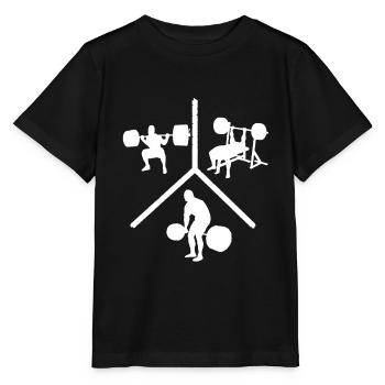 Squat Bench Deadlift 4 - Stanley/Stella Kinder T-Shirt MINI CREATOR  - Schwarz - Vorne - Mikhail (115cm)