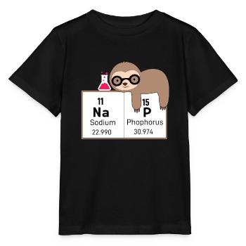 Chemisches Faultier - Stanley/Stella Kinder T-Shirt MINI CREATOR  - Schwarz - Vorne - Mikhail (115cm)