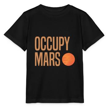 Occupy the Mars astronaut space exploration - Stanley/Stella MINI CREATOR Kids’ T-Shirt - black - Front - Mikhail (115cm)