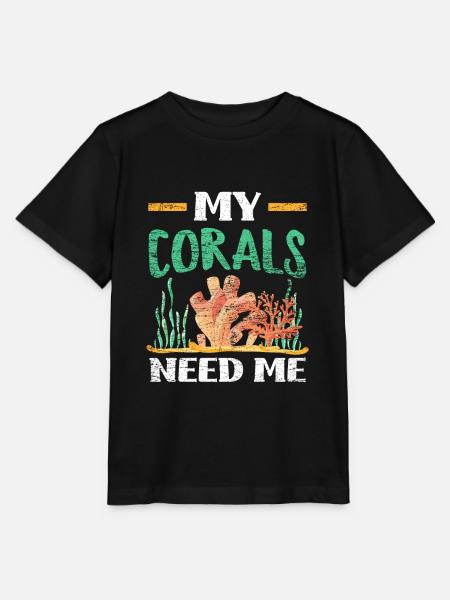 Aquarium Korallen - Stanley/Stella Kinder T-Shirt MINI CREATOR - Schwarz