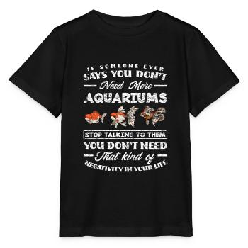 Aquarium - Stanley/Stella Kinder T-Shirt MINI CREATOR  - Schwarz - Vorne - Mikhail (115cm)
