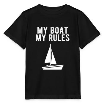 BATEAU: Mon bateau mes règles - T-shirt bio MINI CREATOR Stanley/Stella Enfant - noir - Devant - Mikhail (115cm)