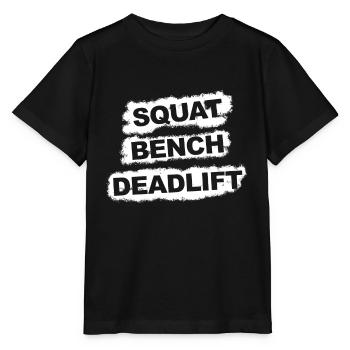 Squat Bench Deadlift Spray - Stanley/Stella Kinder T-Shirt MINI CREATOR  - Schwarz - Vorne - Mikhail (115cm)