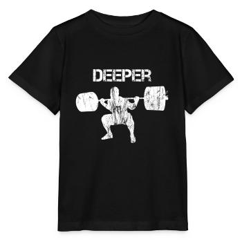 Squat Deeper - Stanley/Stella Kinder T-Shirt MINI CREATOR  - Schwarz - Vorne - Mikhail (115cm)