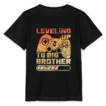 Vintage leveling up Big Brother Big Brother - Stanley/Stella MINI CREATOR Kids’ T-Shirt - black - Front - Mikhail (115cm)