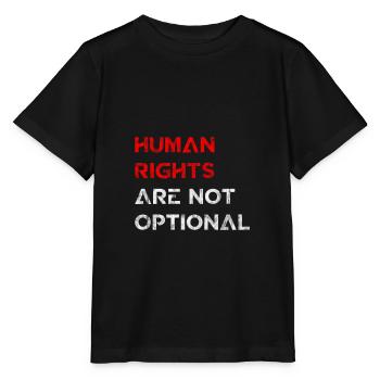 Les droits de l'homme ne sont pas facultatifs 2 - T-shirt bio MINI CREATOR Stanley/Stella Enfant - noir - Devant - Mikhail (115cm)