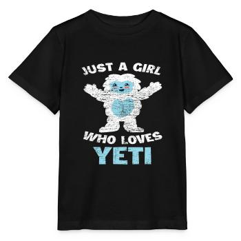 Bigfoot Mädchen Yeti - Stanley/Stella Kinder T-Shirt MINI CREATOR  - Schwarz - Vorne - Mikhail (115cm)