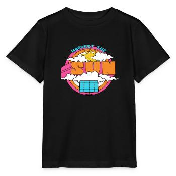 Energy Photovoltaic - Harvest the Sun - Solar - Stanley/Stella Kinder T-Shirt MINI CREATOR  - Schwarz - Vorne - Mikhail (115cm)