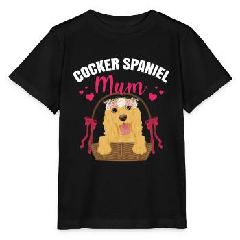cocker spaniel mum gift idea for owners women fun - T-shirt bio MINI CREATOR Stanley/Stella Enfant - noir - Devant - Mikhail (115cm)