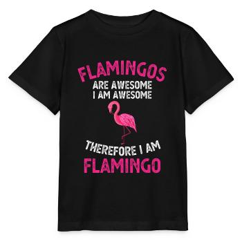 Les flamants roses sont un cadeau amusant pour les amoureux des flamants roses - T-shirt bio MINI CREATOR Stanley/Stella Enfant - noir - Devant - Mikhail (115cm)
