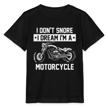 Motorrad Ich schnarche nicht Motorrad Biker Fahrra - Stanley/Stella Kinder T-Shirt MINI CREATOR  - Schwarz - Vorne - Mikhail (115cm)
