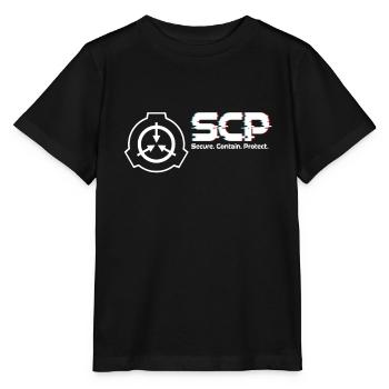 SCP Foundation saying graphic motto - Stanley/Stella MINI CREATOR Kids’ T-Shirt - black - Front - Mikhail (115cm)