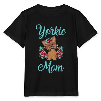Yorkie Mom propriétaire Yorkshire Terrier caniche - T-shirt bio MINI CREATOR Stanley/Stella Enfant - noir - Devant - Mikhail (115cm)