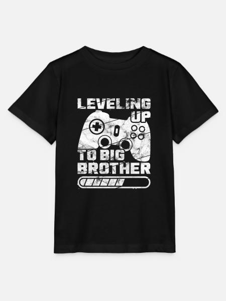 Leveling up Großer Bruder Big Brother Geschenkidee - T-shirt MINI CREATOR barn från Stanley/Stella - svart