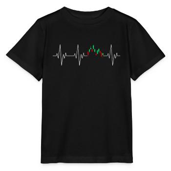 Stock Investor Heartbeat Funny Stock Traders Stock - Stanley/Stella MINI CREATOR Kids’ T-Shirt - black - Front - Mikhail (115cm)