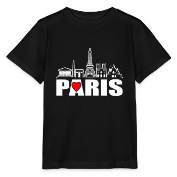 Paris - T-shirt bio MINI CREATOR Stanley/Stella Enfant - noir - Devant - Mikhail (115cm)