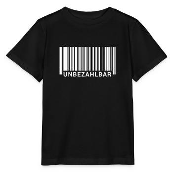Unbezahlbar Barcode - Stanley/Stella Kinder T-Shirt MINI CREATOR  - Schwarz - Vorne - Mikhail (115cm)