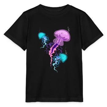 méduse - T-shirt bio MINI CREATOR Stanley/Stella Enfant - noir - Devant - Mikhail (115cm)