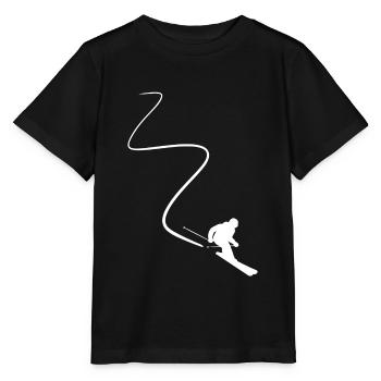Tiefschnee ski fahrer ski wintersport geschenk - Stanley/Stella Kinder T-Shirt MINI CREATOR  - Schwarz - Vorne - Mikhail (115cm)