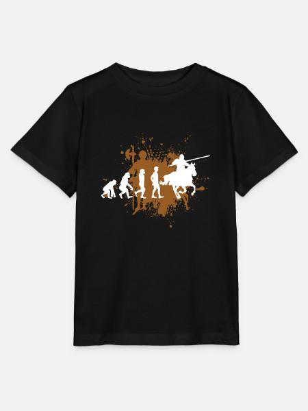 Ritter Reiter Lanze Pferd - Stanley/Stella Kinder T-Shirt MINI CREATOR - Schwarz