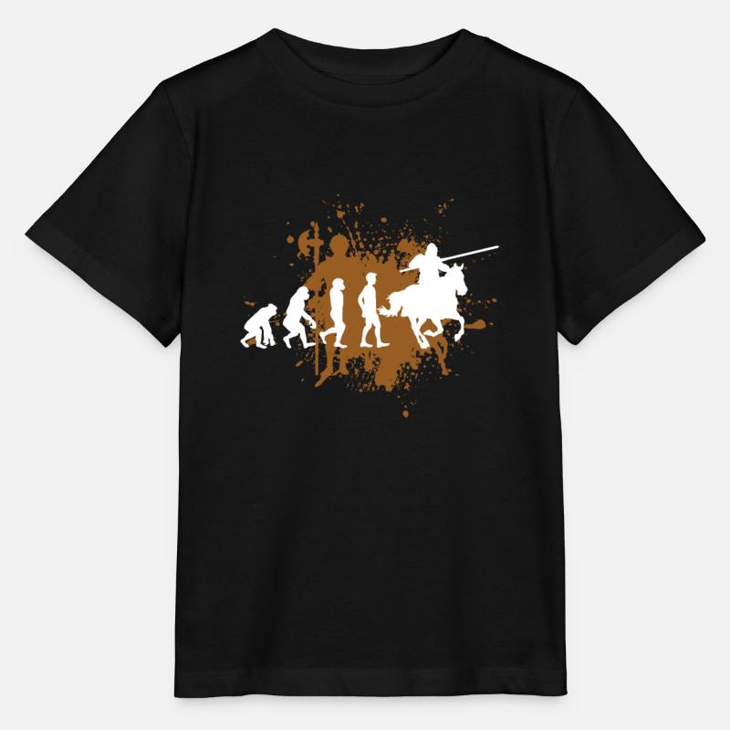 Ritter Reiter Lanze Pferd - Stanley/Stella Kinder T-Shirt MINI CREATOR  - Schwarz